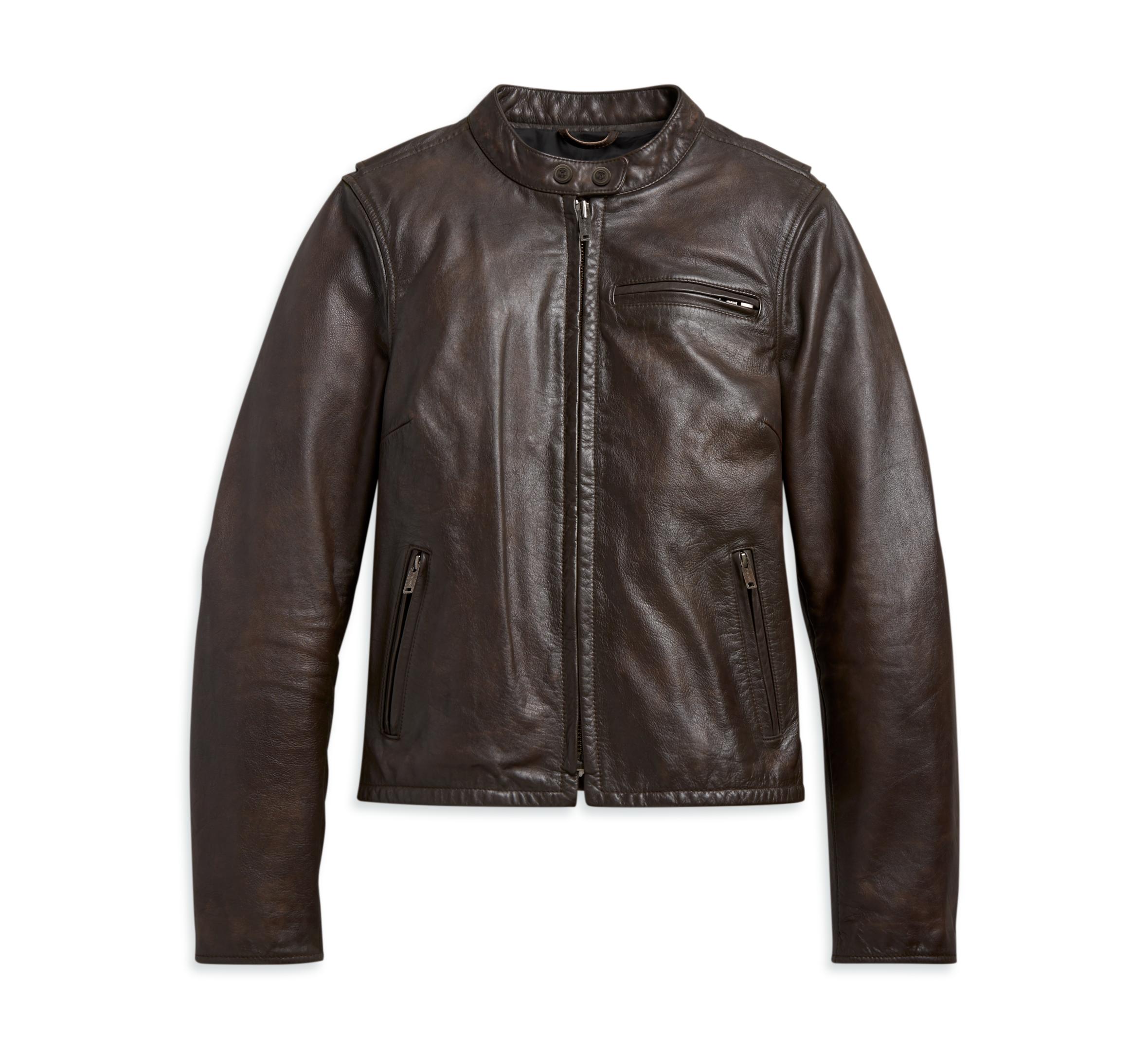 Harley-Davidson® Women's Leather Jacket, Brown - 97008-21VW