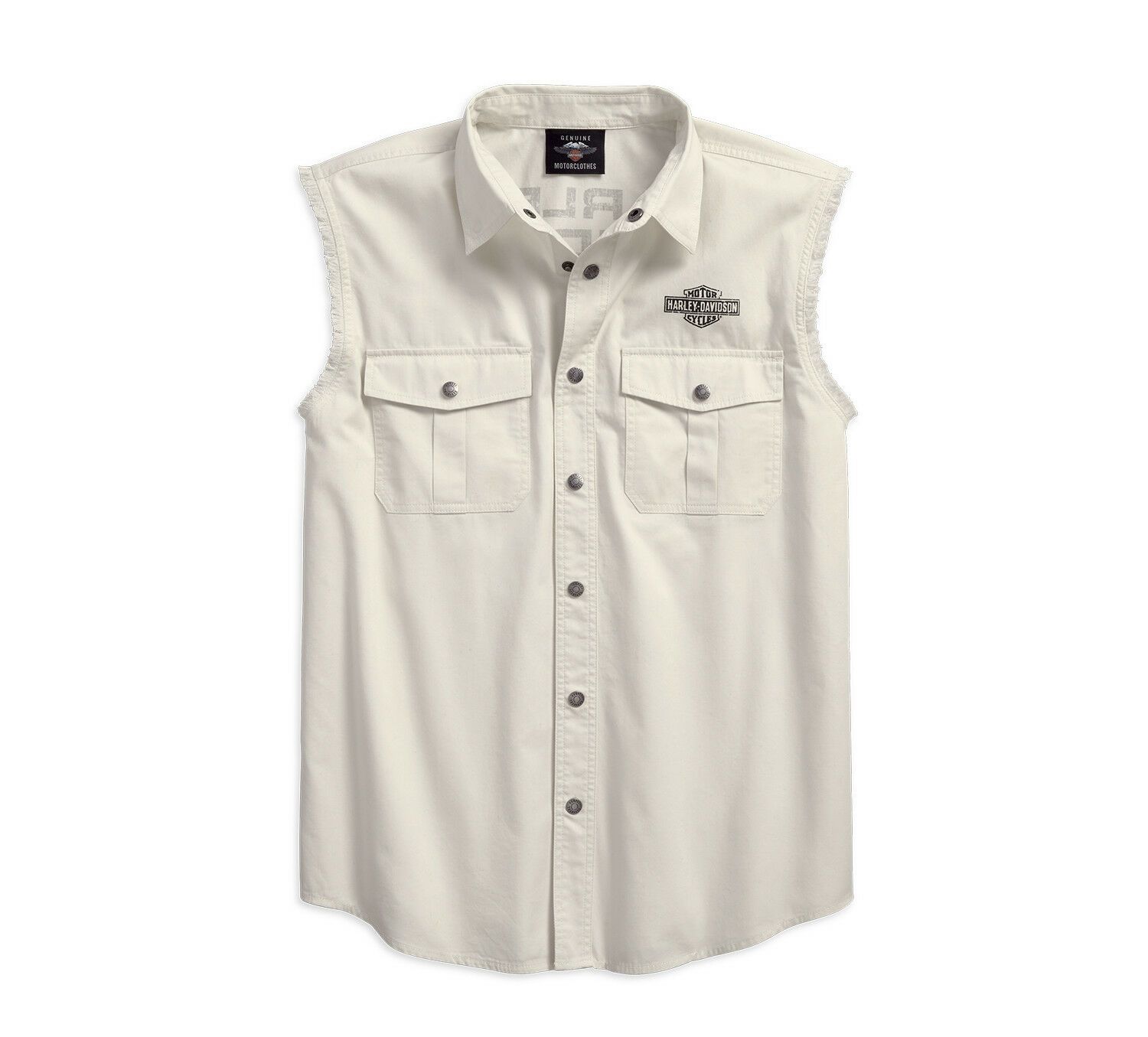 Harley-Davidson® Men's Americana Sleeveless Blowout Shirt, Off-White  96185-18VM