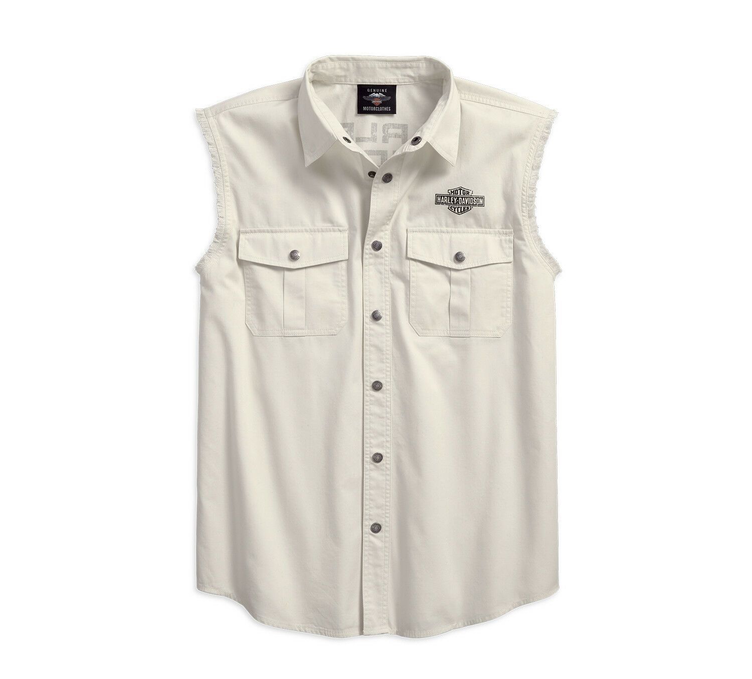 Harley-Davidson® Men's Americana Sleeveless Blowout Shirt, Off-White 96185-18VM