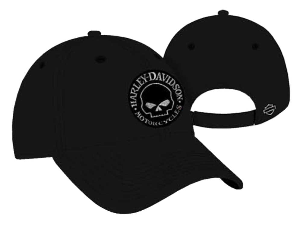 Harley-Davidson® Women's Glitter Willie G Skull Adjustable Baseball Cap BC119975