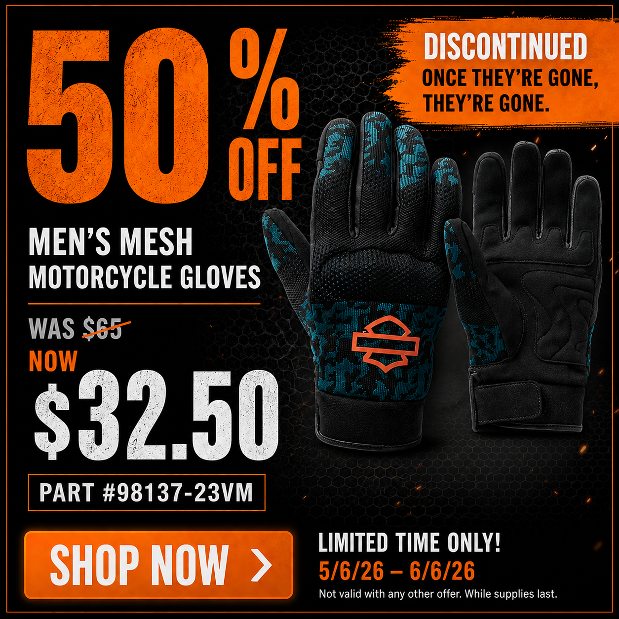 Why these Harley-Davidson mesh gloves are a great summer riding value