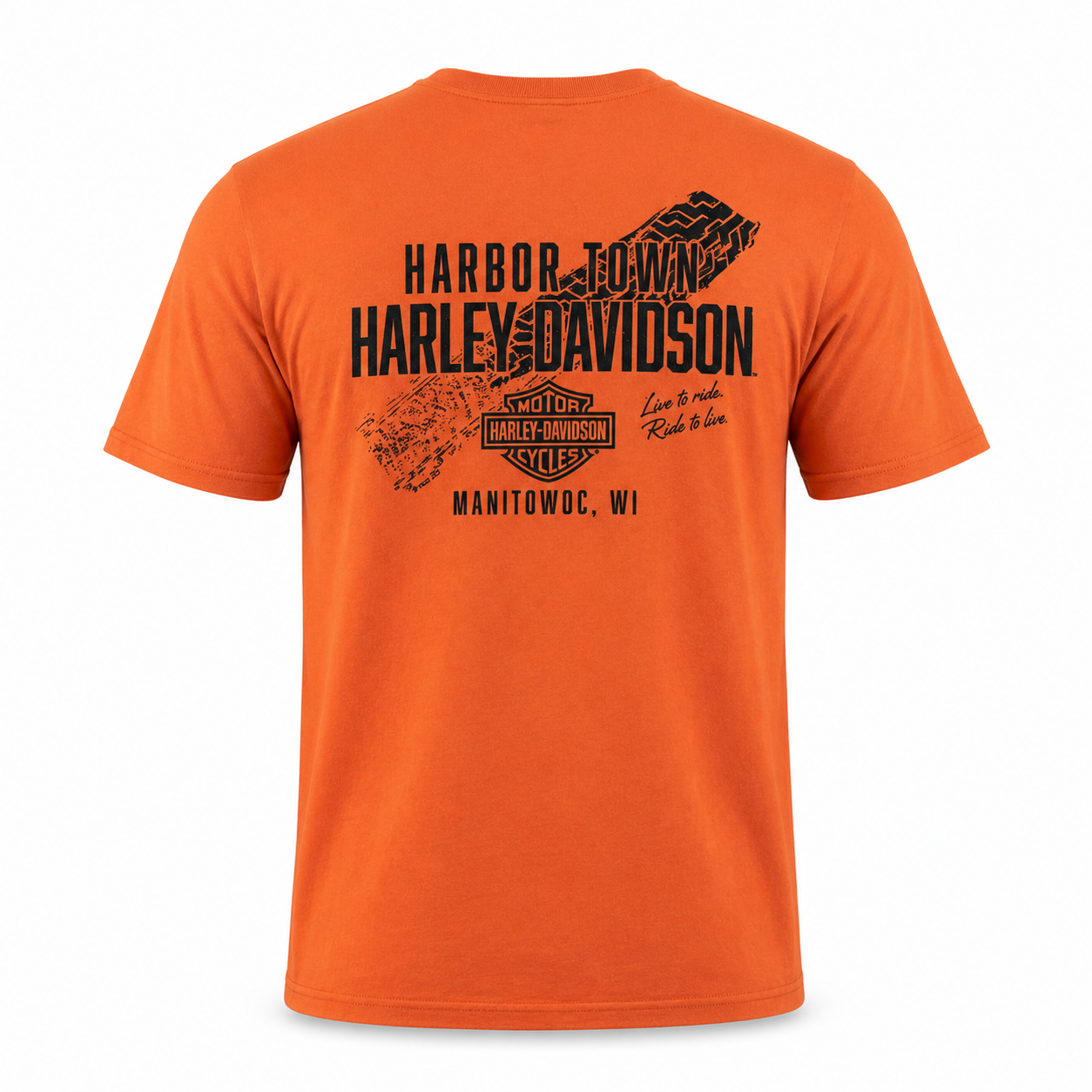 Harley-Davidson Men's Screamin' Wheels Men's T-Shirt, Orange