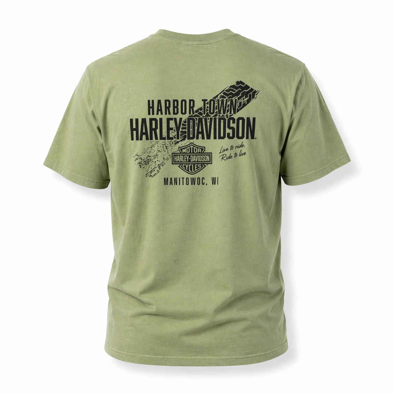 Harley-Davidson Men's Short Sleeve Sprocket T-Shirt, Green