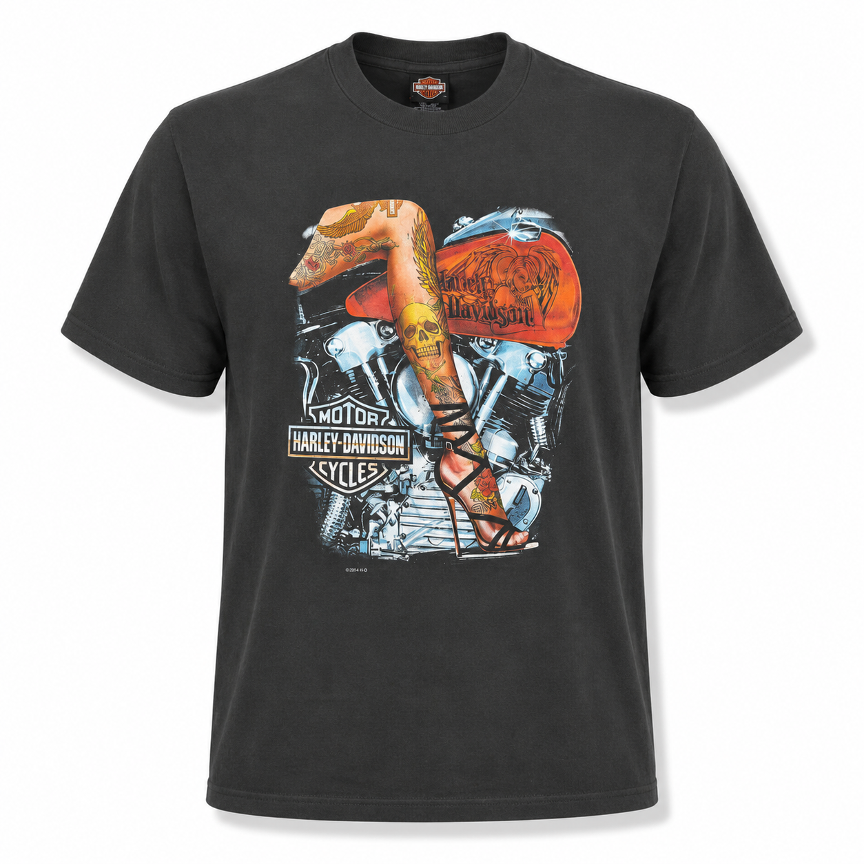 Harley-Davidson Men's Custom Ink Inspired Graphic Shirt – 100% Cotton