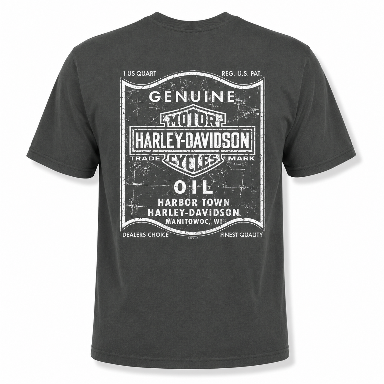 Harley-Davidson Men's Classic Style Motorcycle Tee – Black 100% Cotton