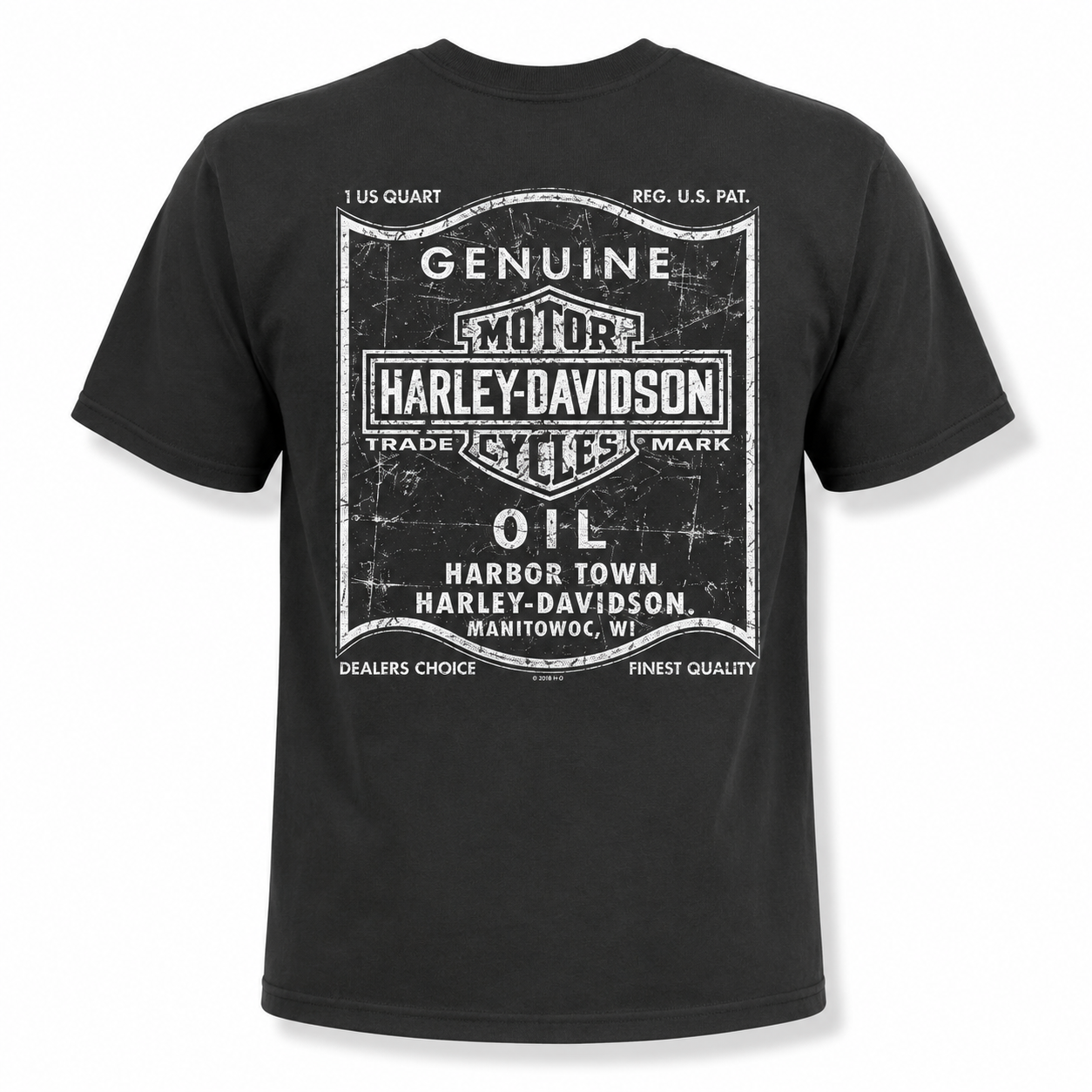 Harley-Davidson Men's Route 66 Pin-Up Graphic T-Shirt – Black Cotton Motorcycle Tee