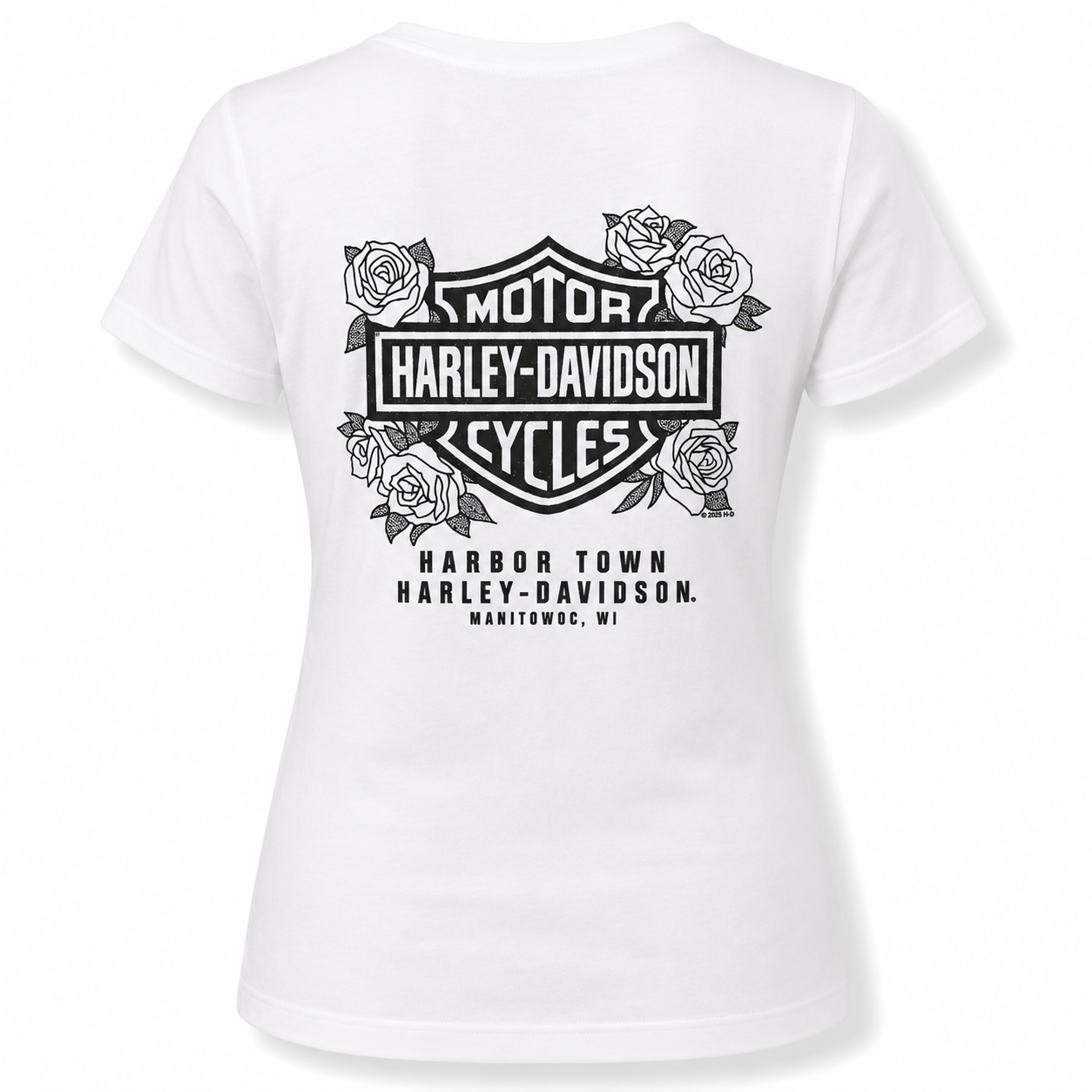 Harley-Davidson Women’s Winged Heart V-Neck T-Shirt – White