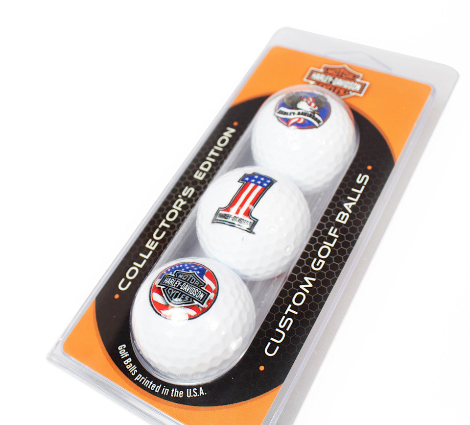Harley-Davidson Collector's Edition Patriotic Golf Ball Tri-Pack - 667