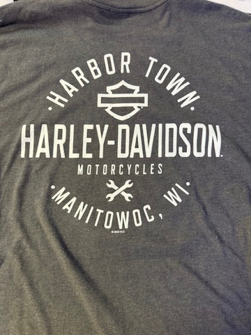 Harley-Davidson Men's Naughty is Nice Short Sleeve T-Shirt, Gray