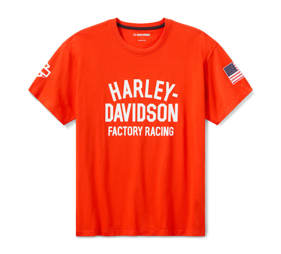 Harley-Davidson Factory Racing Fast Johnnie Tee, Orange - 96376-26VX