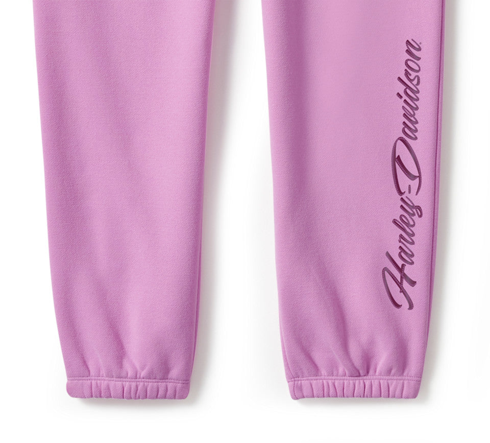 Harley-Davidson Women's Essential Bling Fleece Jogger | Purple