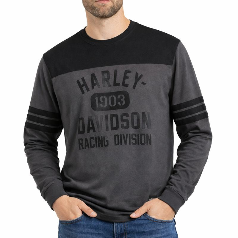 Harley-Davidson Men's Racing Jersey Long Sleeve Shirt - Black, 96544-23VM