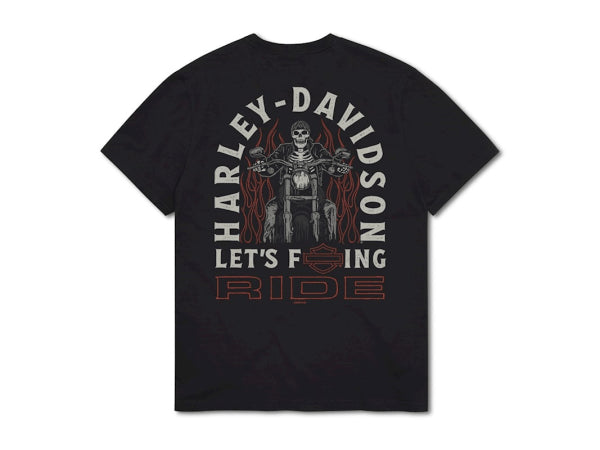 Harley-Davidson LFR Short Sleeve Moto Rider Graphic Tee, Black - 96659-25VM