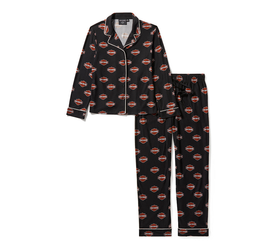Harley-Davidson Women's Bar & Shield Button Front Pajama Set | 96826-25VW
