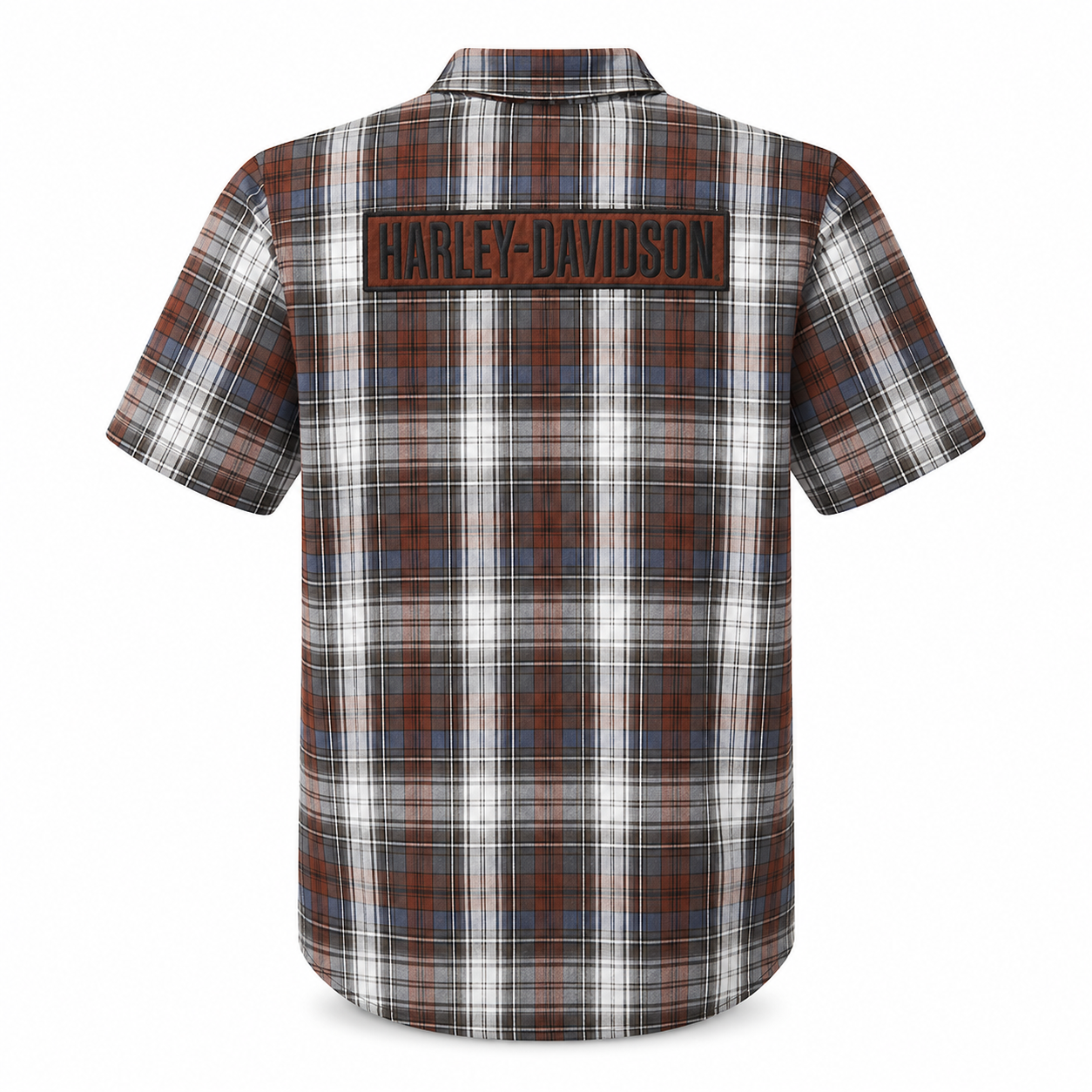 Harley-Davidson Men's Plaid Button Shirt, Block Font, Red - 96855-25VM