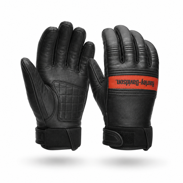 Harley-Davidson Women's Leather Motorcycle Gloves Ovation, Black - 971