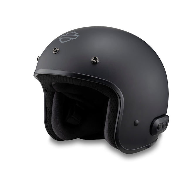 best motorcycle 3 4 helmet for oval head Harley-Davidson Fury N04 Bluetooth 3/4 Helmet, Matte Black 2 athletes Late 1930s Iowa Leather Color:Red / Black