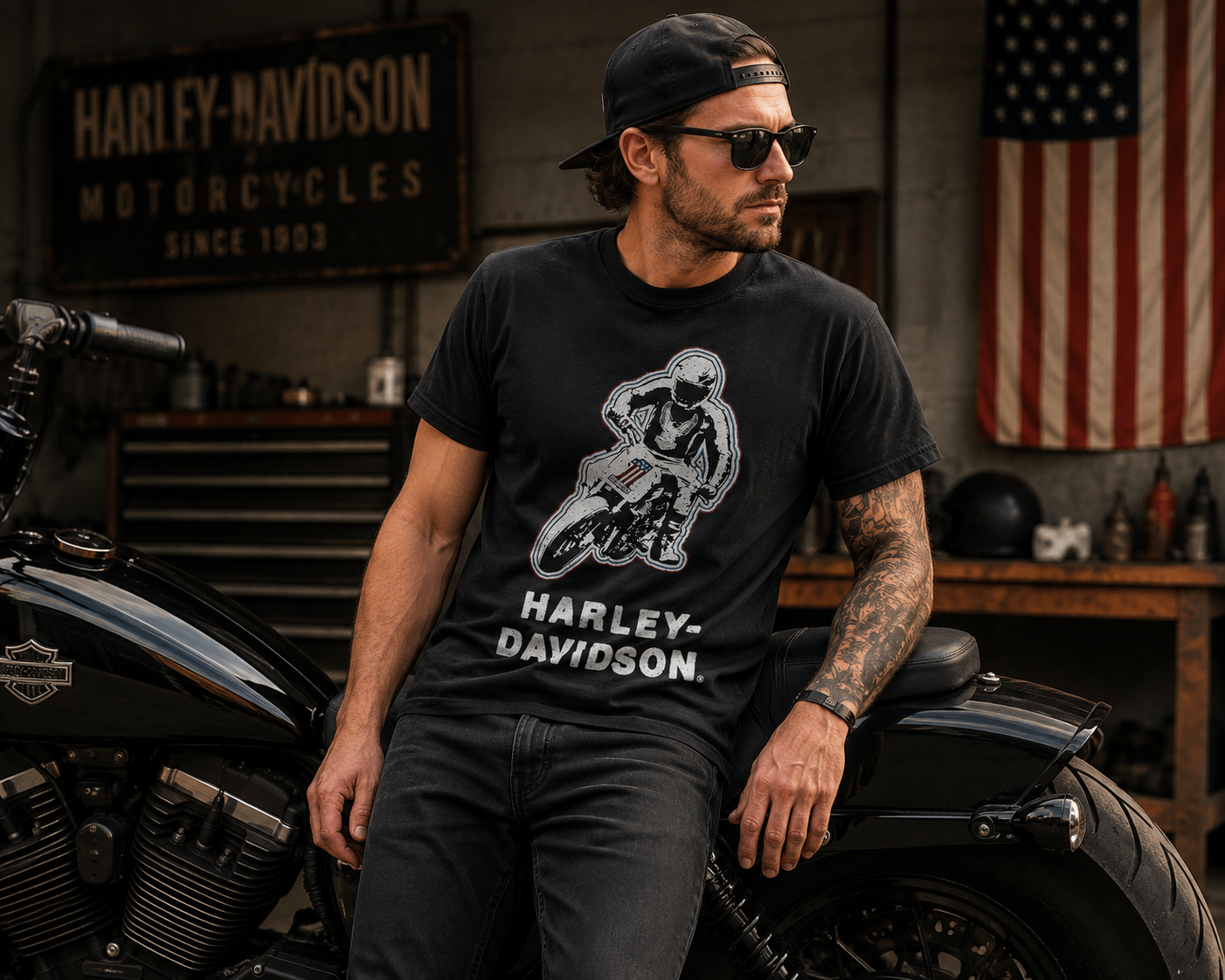 Harley-Davidson Men's #1 Racing Tee – Athletic Slim Fit – 99021-20VM