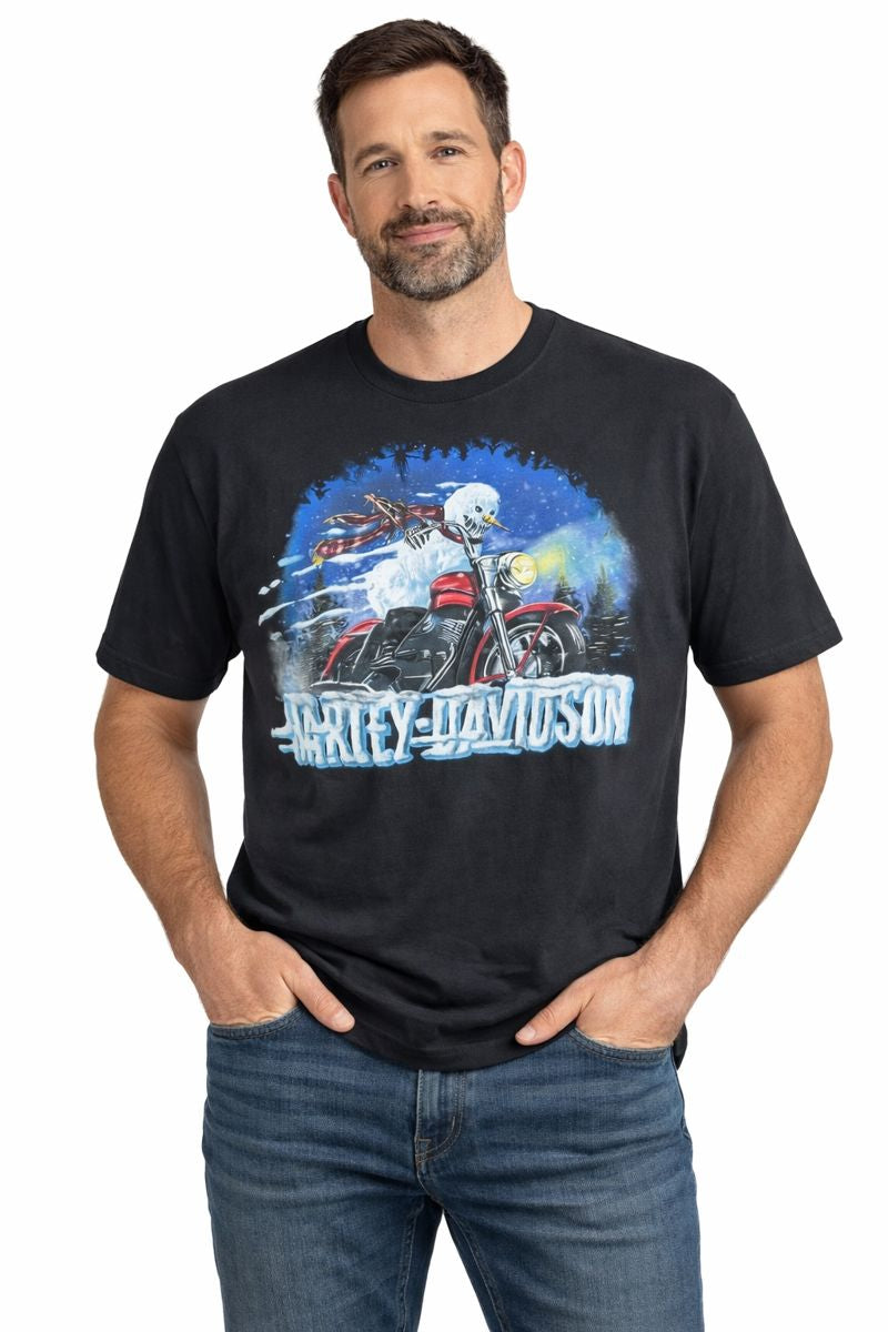 Harley-Davidson Men's Frosty Ride T-Shirt, Black