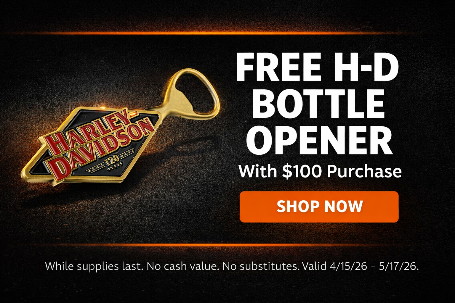 Harley-Davidson Bottle Opener Promo