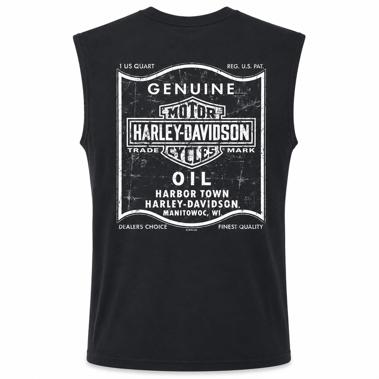 Harley-Davidson Men's Black Skull Sleeveless Muscle Shirt