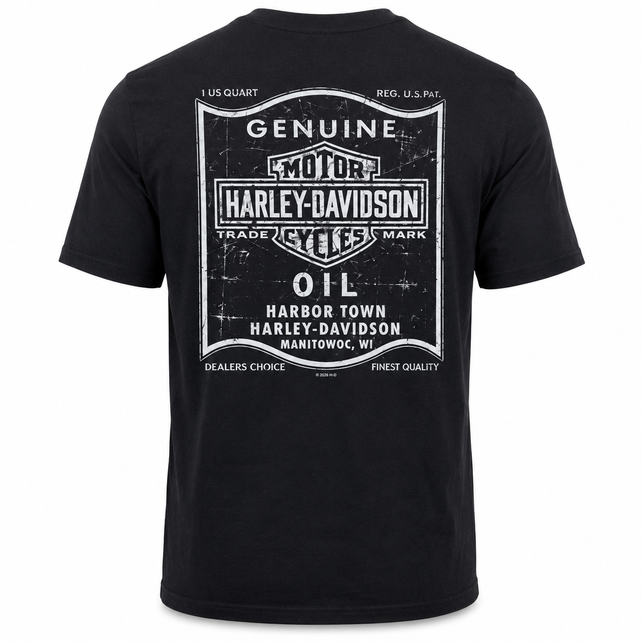 Harley-Davidson Men's Vintage Iron Black T-Shirt | 100% Cotton