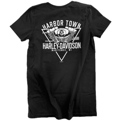 Harley-Davidson Women's Mrs. Clause Christmas T-Shirt, Black