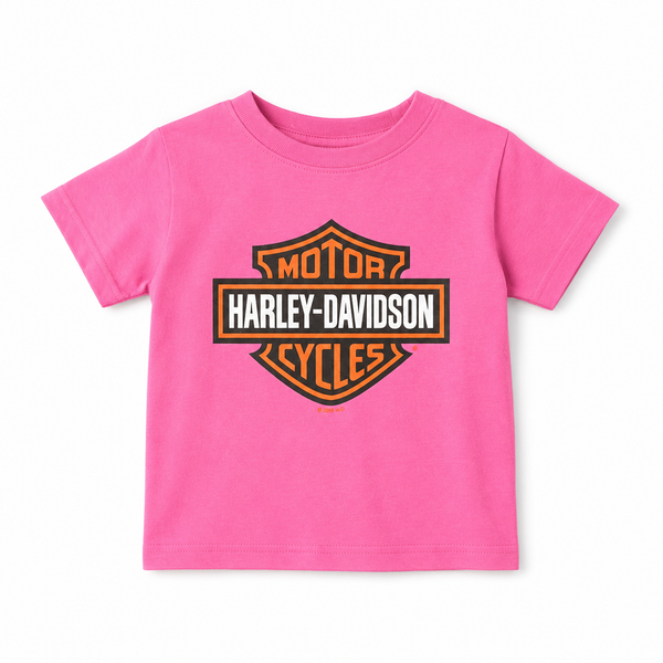 極稀少Harley-Davidson Tシャツ ピンク Lサイズ Harley-Davidson Youth T-Shirt – Classic Bar & Shield Logo Tee – Pink