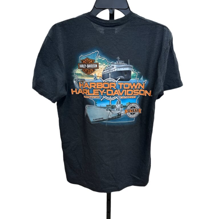 Harbor Town Harley-Davidson Custom 10 year Anniversary T-Shirt, Black