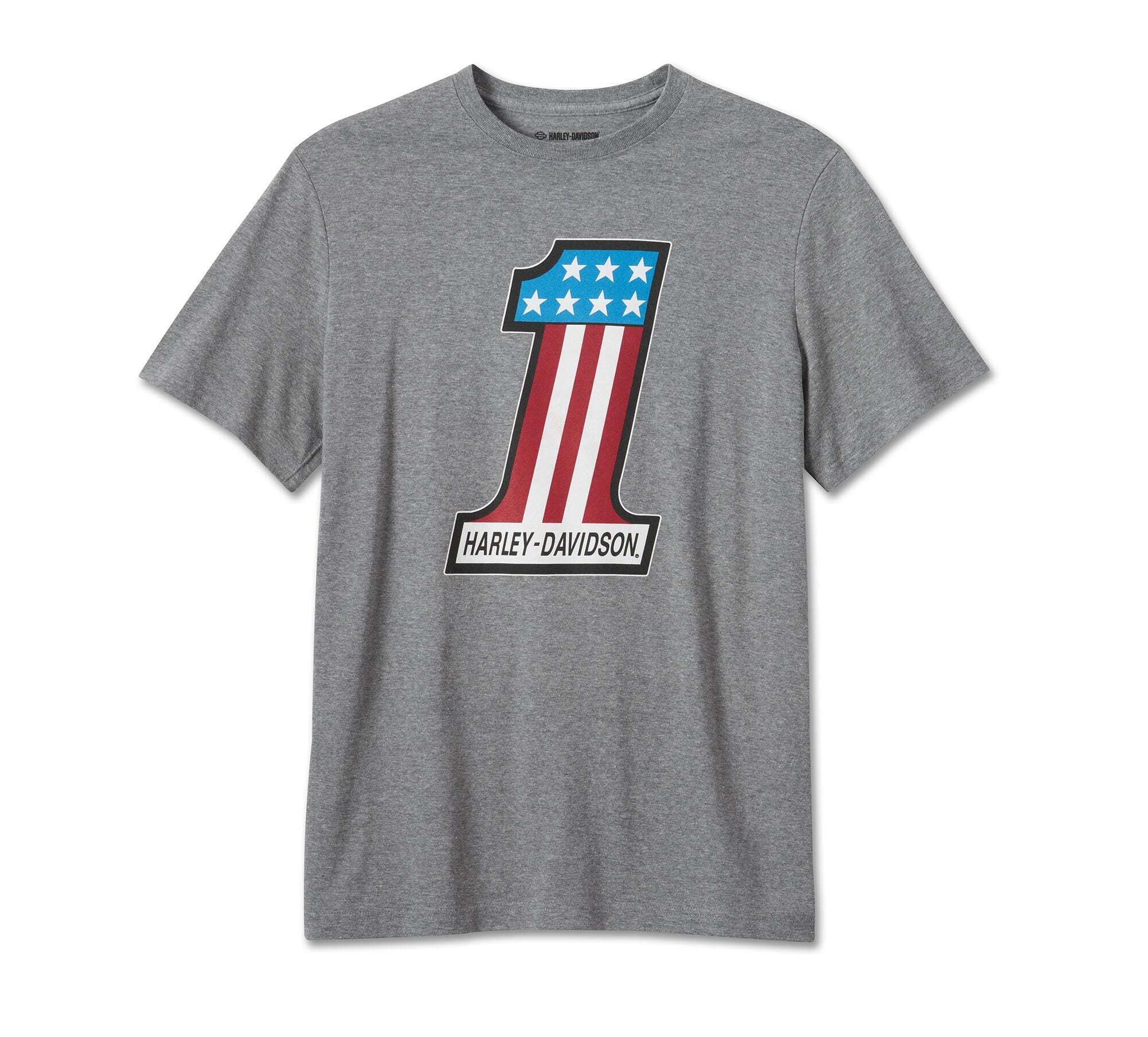 Harley-Davidson #1 Racing Tee - Men's Gray T-Shirt 1969 AMA Champion