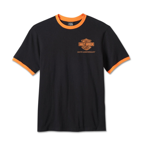 ◆Harley Davidson◆ Classic BS Ringer T-shirt Dark Gray HH15 ◇Harley Davidson◇ Classic BS Ringer T-shirt Dark Gray HH15