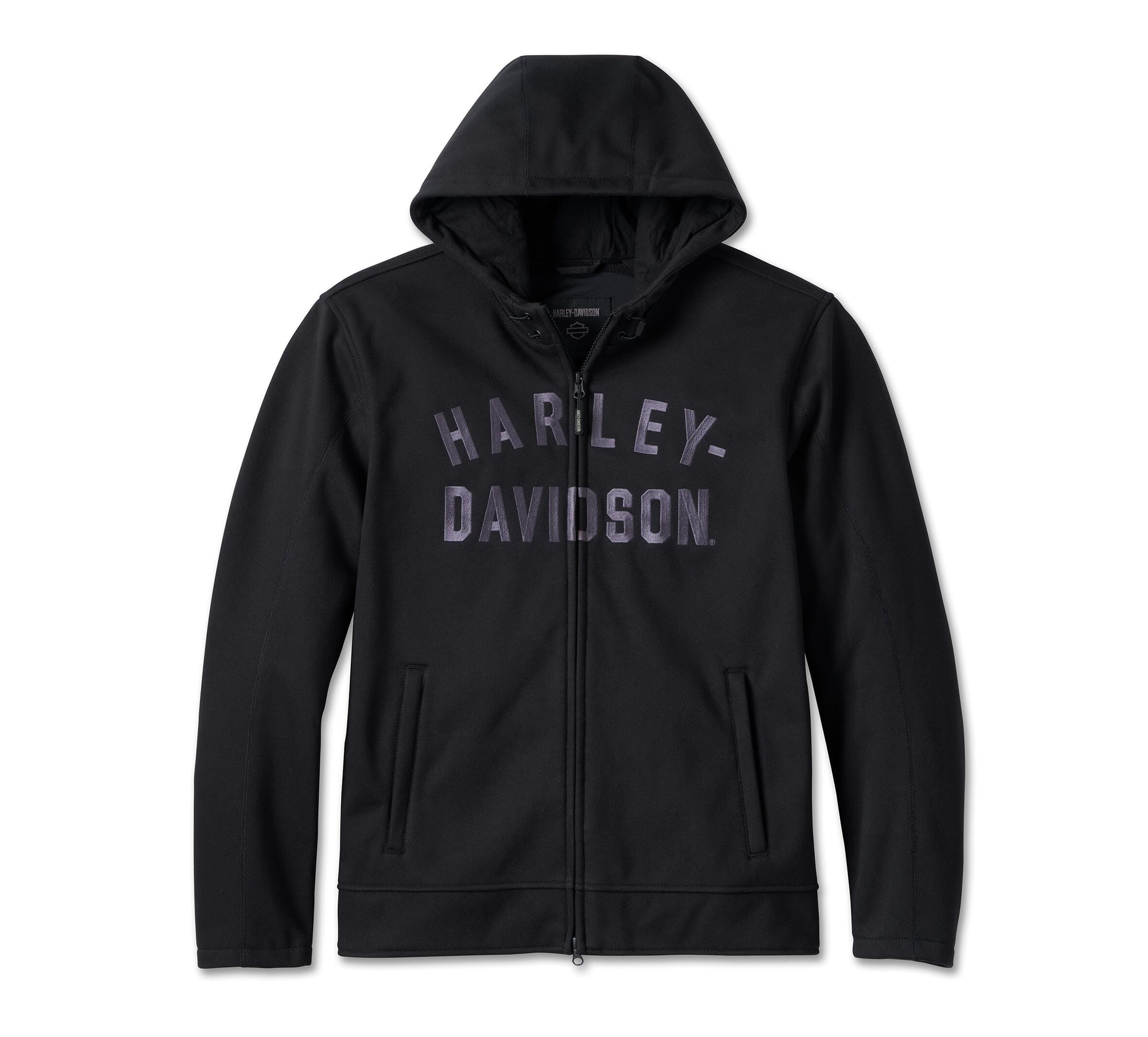 Harley-Davidson Men's Deflector Hooded Riding Fleece, Black - 98102-23VM