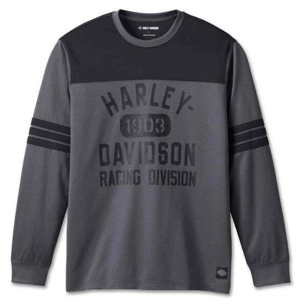 Harley-Davidson Men's Racing Jersey Long Sleeve Shirt - Black, 96544-23VM