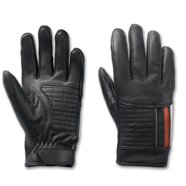 Harley-Davidson Women's Leather Motorcycle Gloves Black, South Shore 9