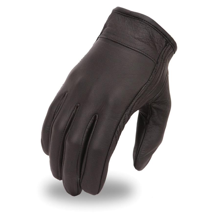 First Manufacturing Mens Breaker Clean Short Leather Motorcycle Gloves