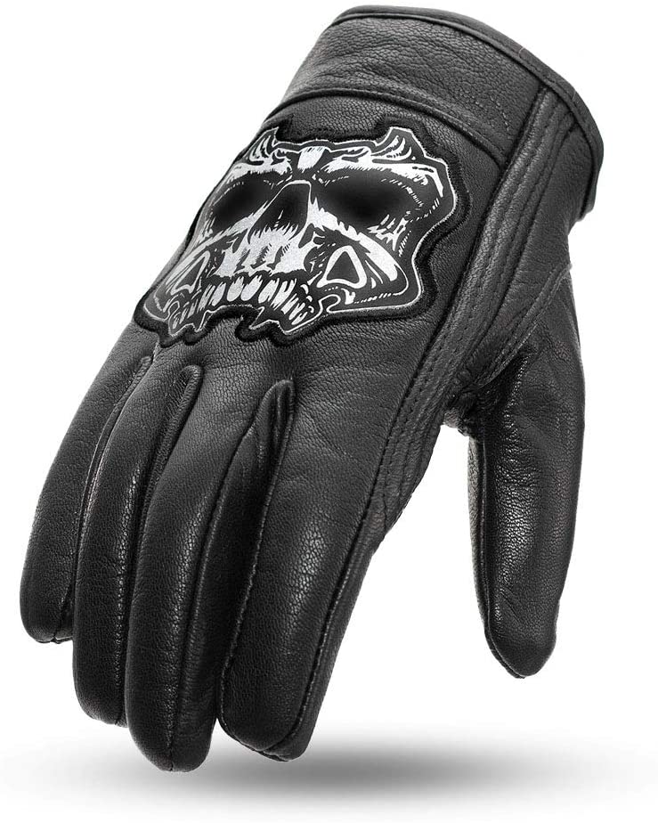 First Manufacturing Men's Lined Cruiser Motorcyle Leather Gloves