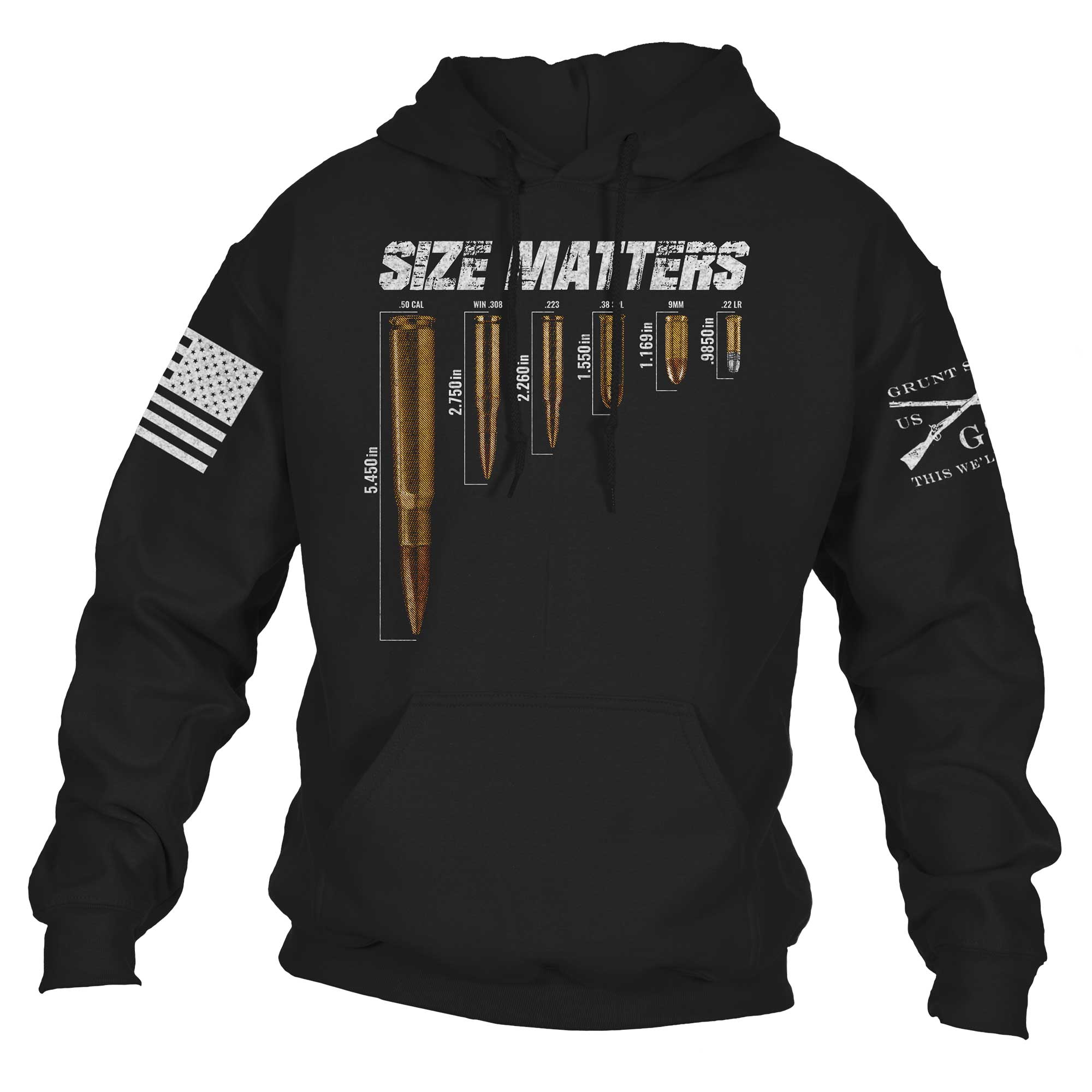 Grunt Style Size Matters Ammo Hoodie, Black
