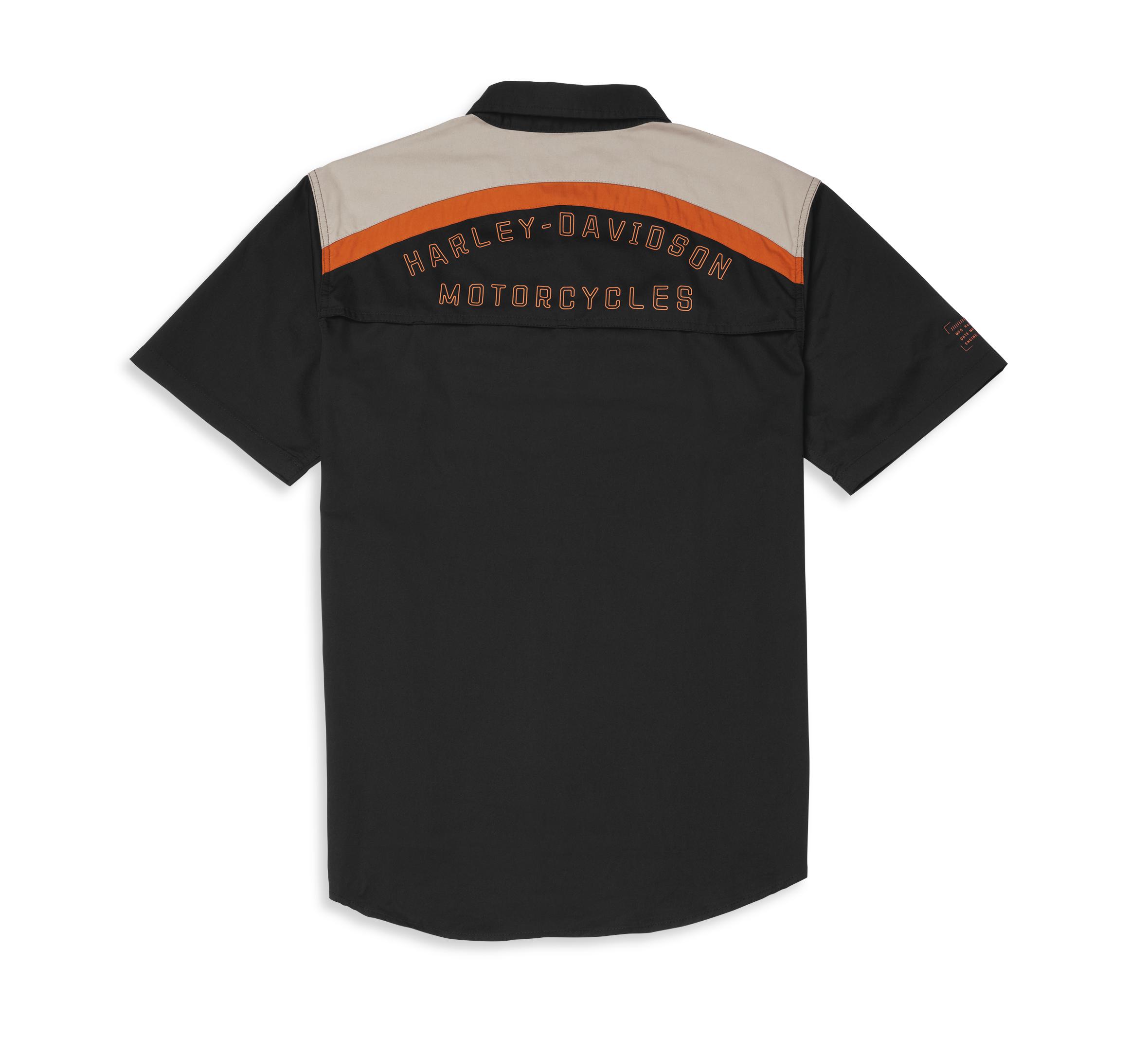 Harley-Daivdson Men's Performance Vented Back Colorblock Shirt - 96042-22VM