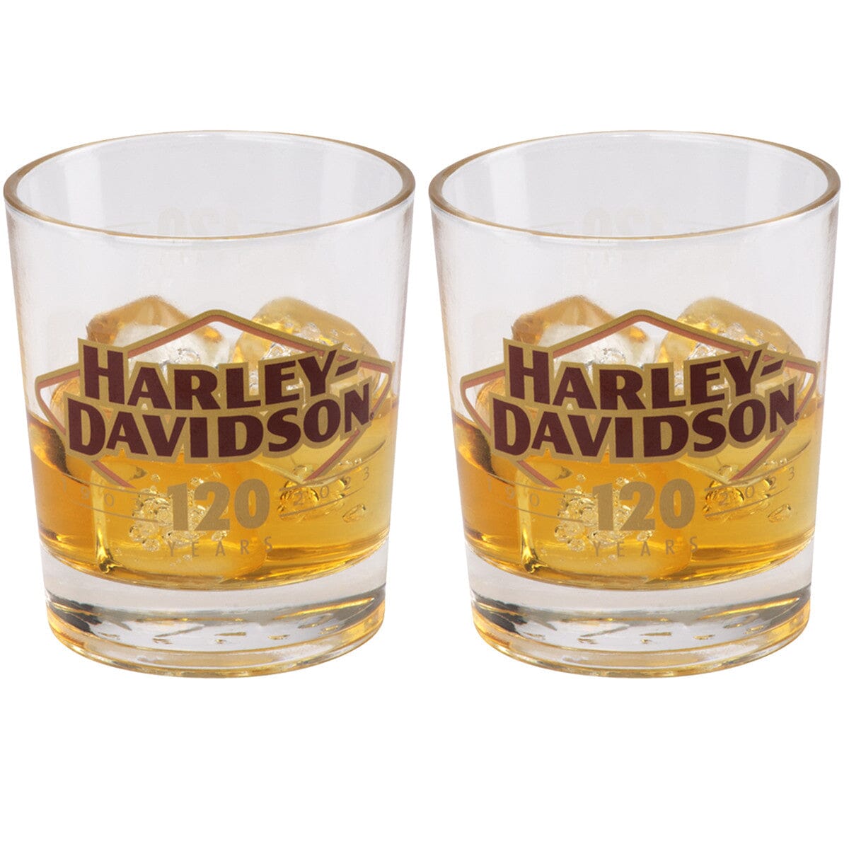 Harley-Davidson 120th Anniversary Double Old Fashoned Glass Set - HDX-98734