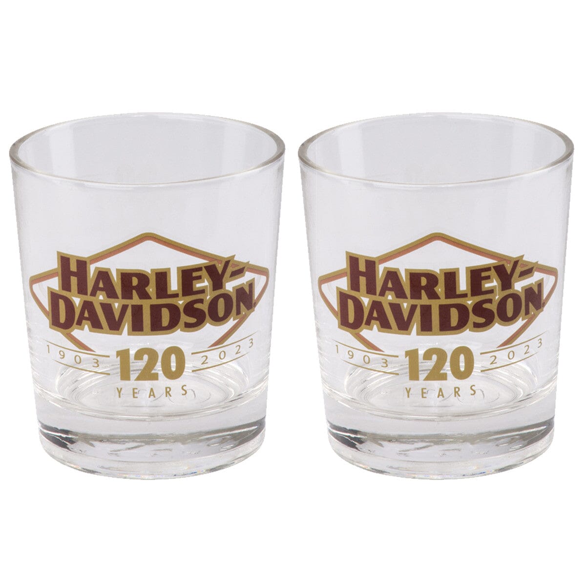 Harley-Davidson 120th Anniversary Double Old Fashoned Glass Set - HDX-98734