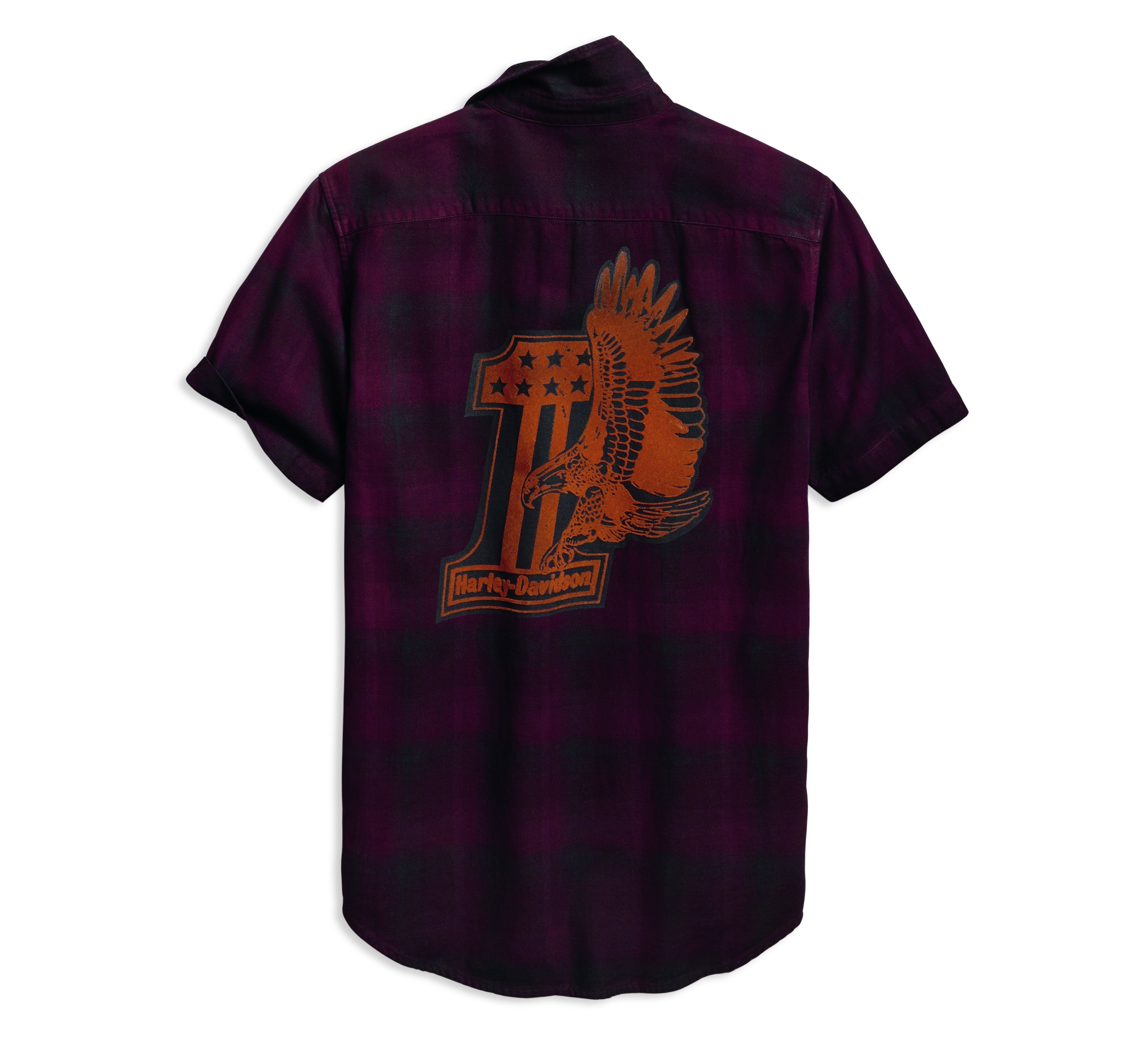 Harley-Davidson Men's #1 Eagle Plaid Shirt - 96648-19VM