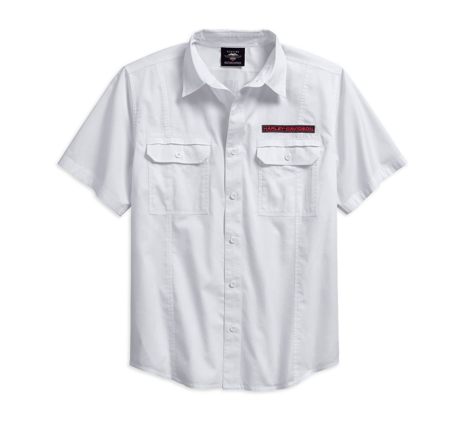Harley-Davidson Men's Checkerboard Graphic Short Sleeve Shirt, White 96194-18VM