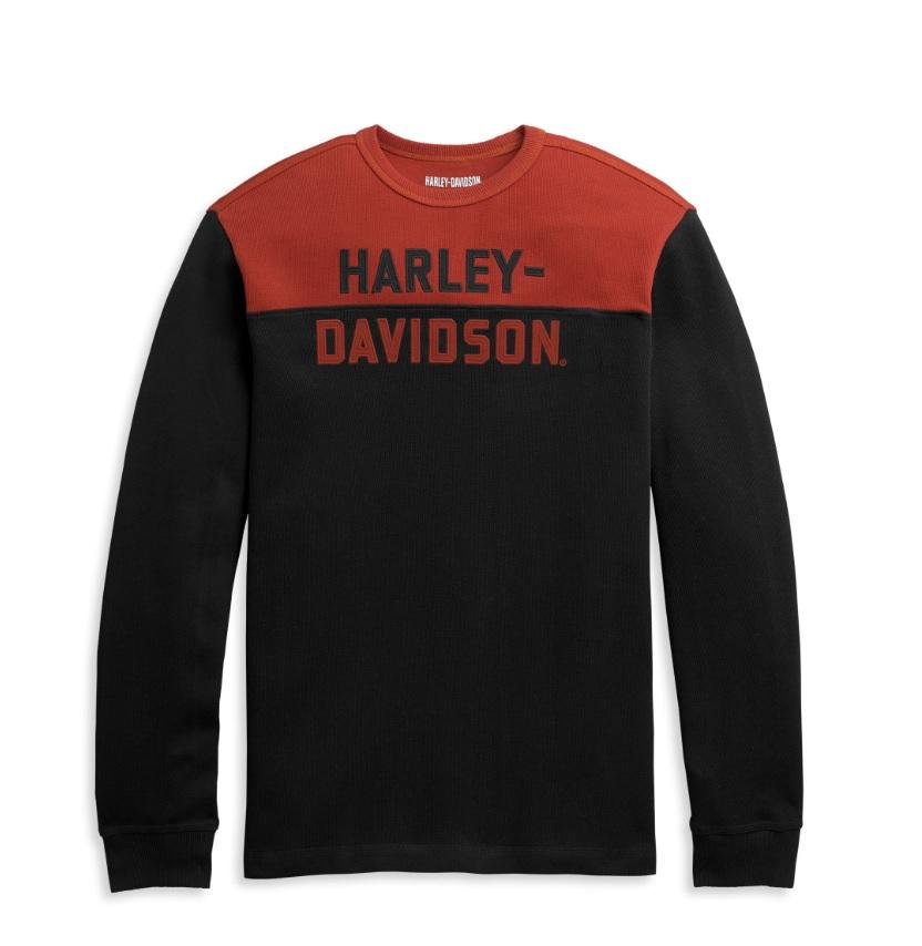 Harley-Davidson Men's Colorblock Knit Pullover- Ketchup - 96314-21VM
