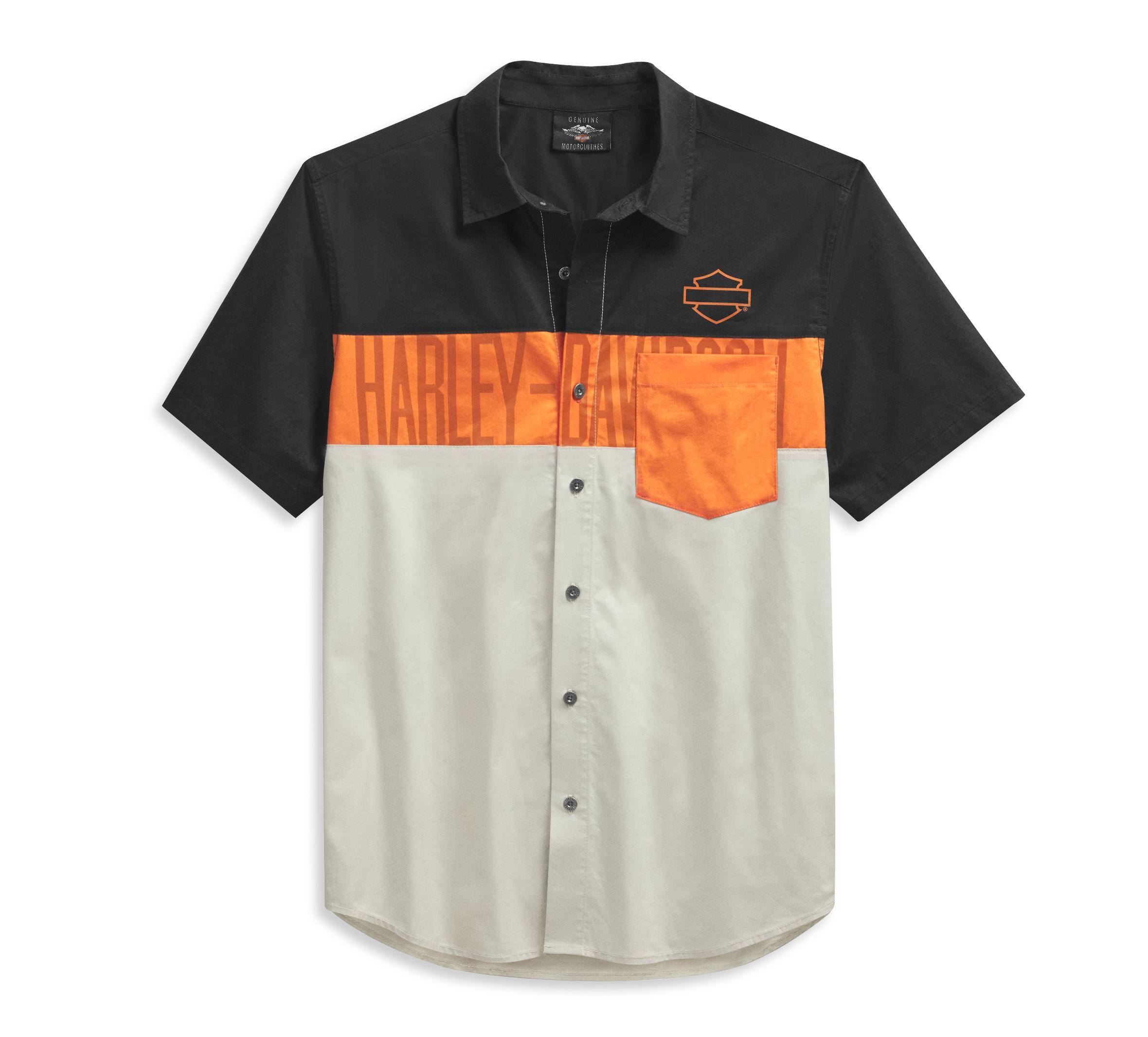 Harley-Davidson Men's Colorblock Pocket Logo Shirt - 99028-21VM