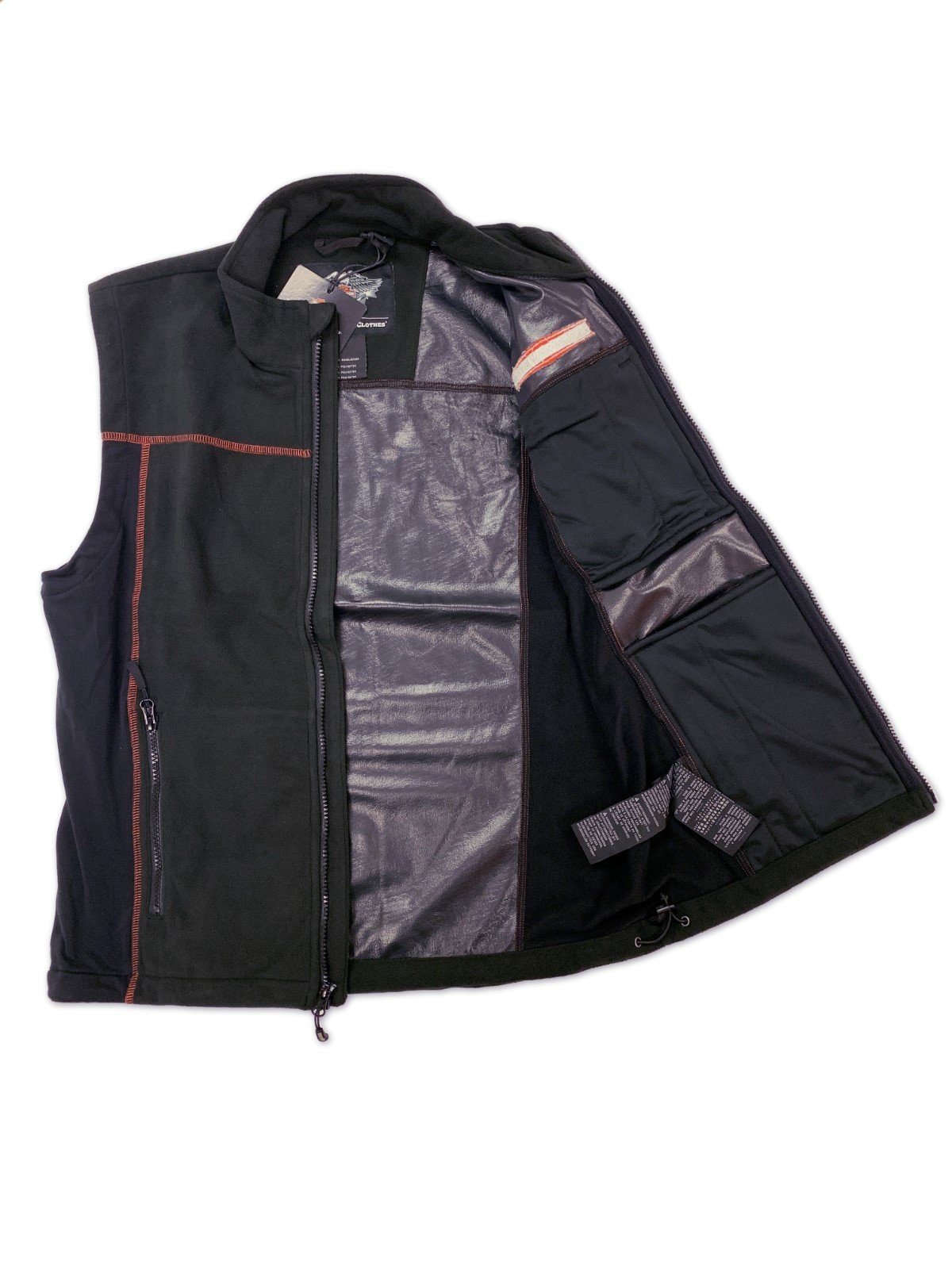 Harley-Davidson™ Men's Fleece Mid-Layer Vest Windproof, Black. 98567-16VM