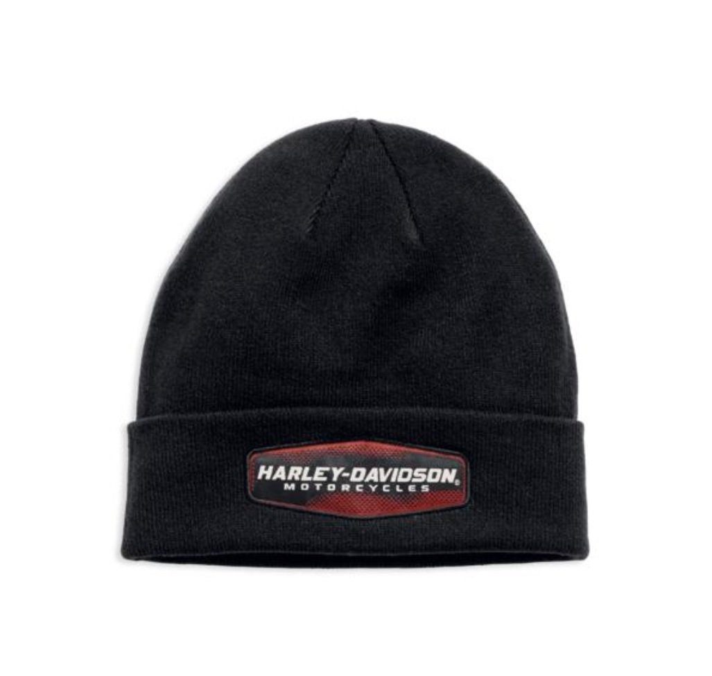 Harley-Davidson® Men's H-D Patch Cuffed Knit Beanie Hat, 97779-19VM