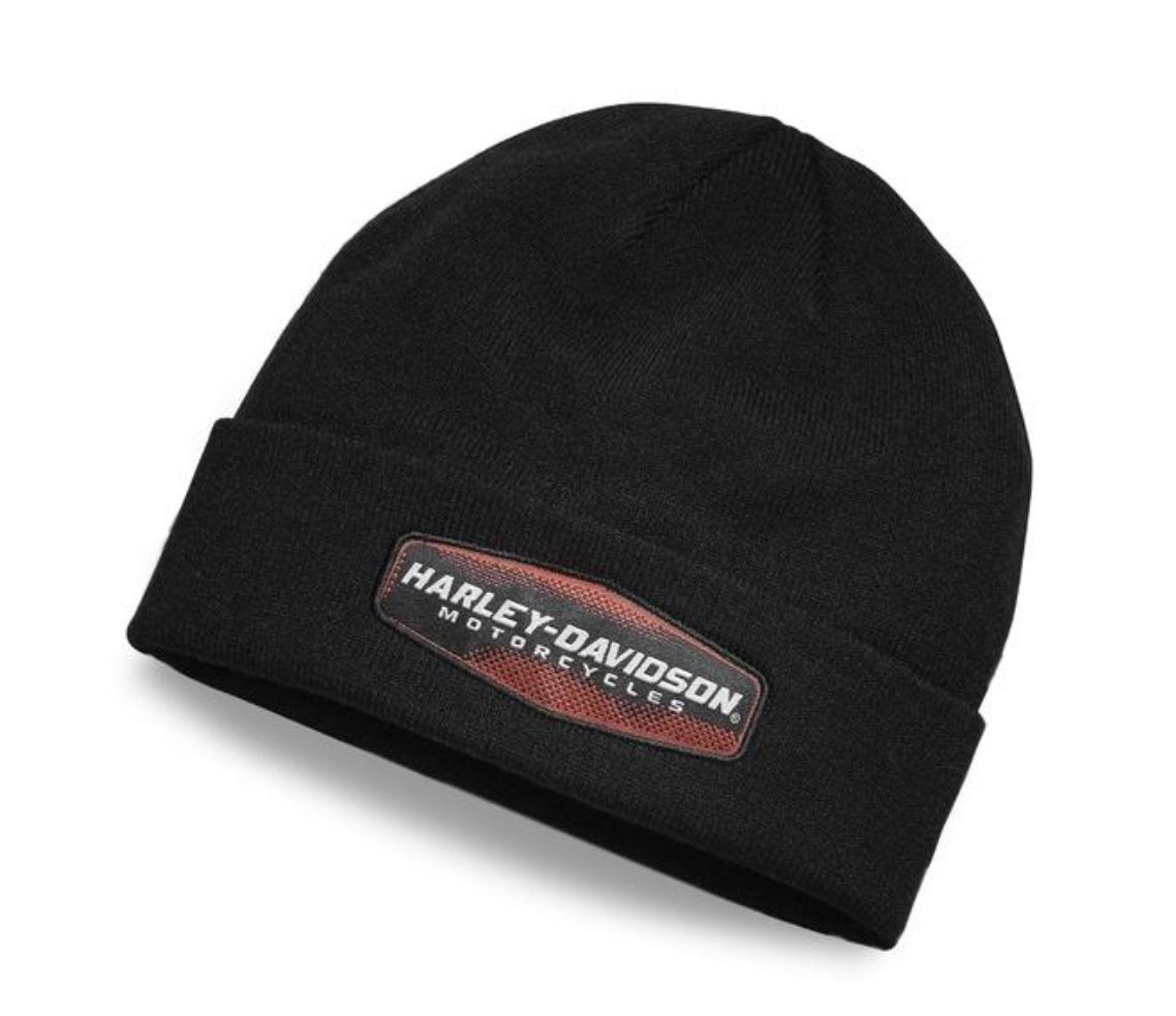 Harley-Davidson® Men's H-D Patch Cuffed Knit Beanie Hat, 97779-19VM
