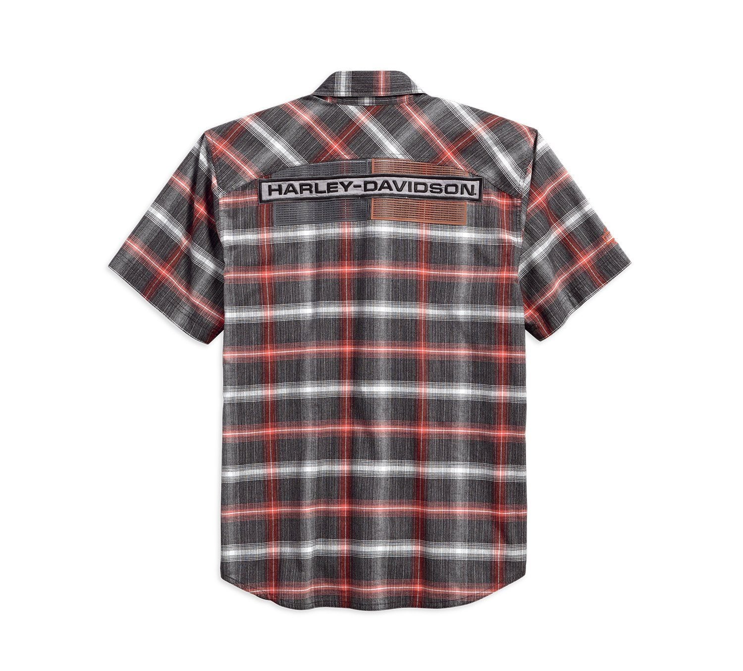 Harley-Davidson Mens High Density Graphic Plaid Woven Shirt 96121-18VM