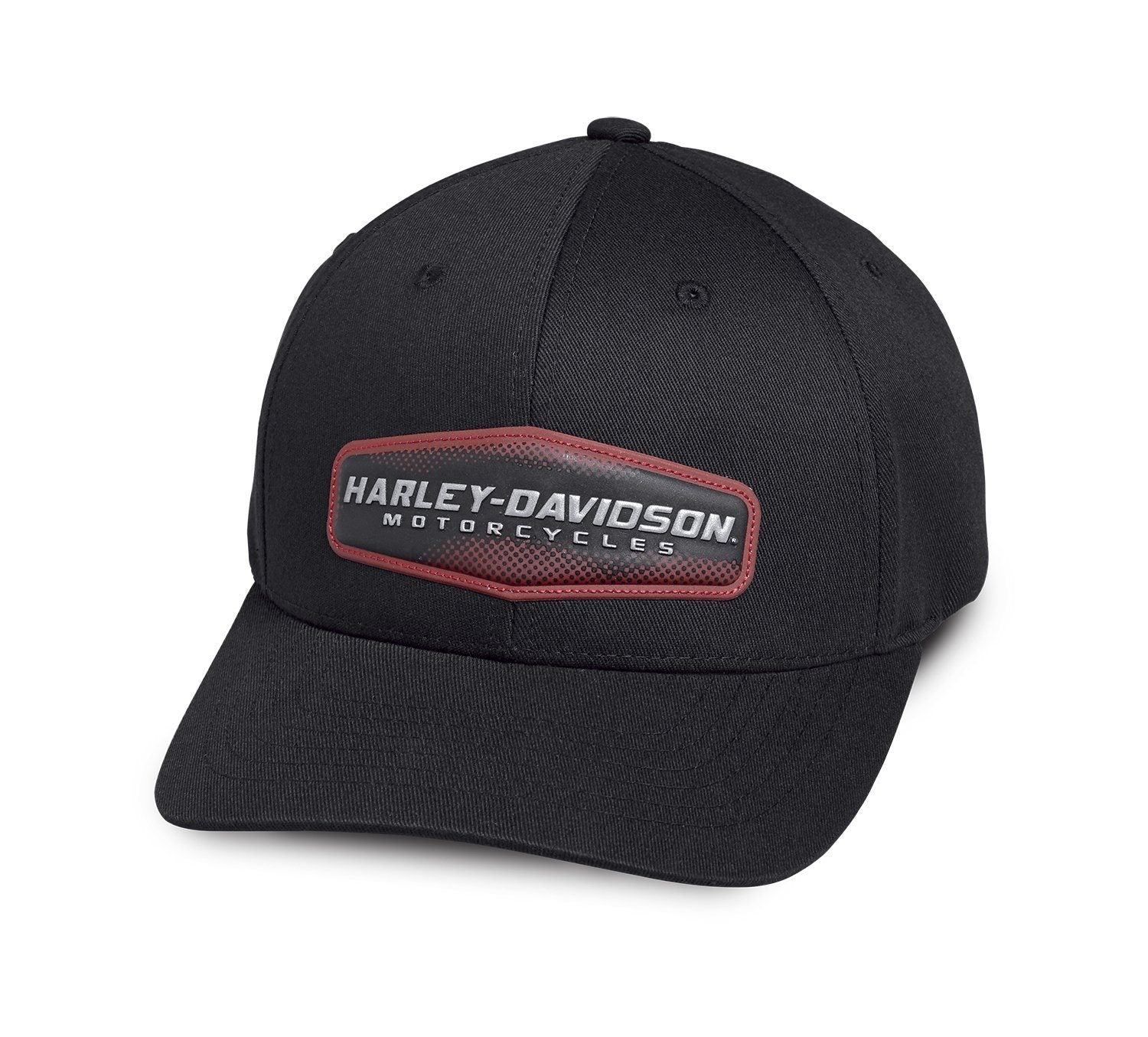 Harley-Davidson® Mens High Density Print Black Cotton Baseball Cap - 97775-19VM