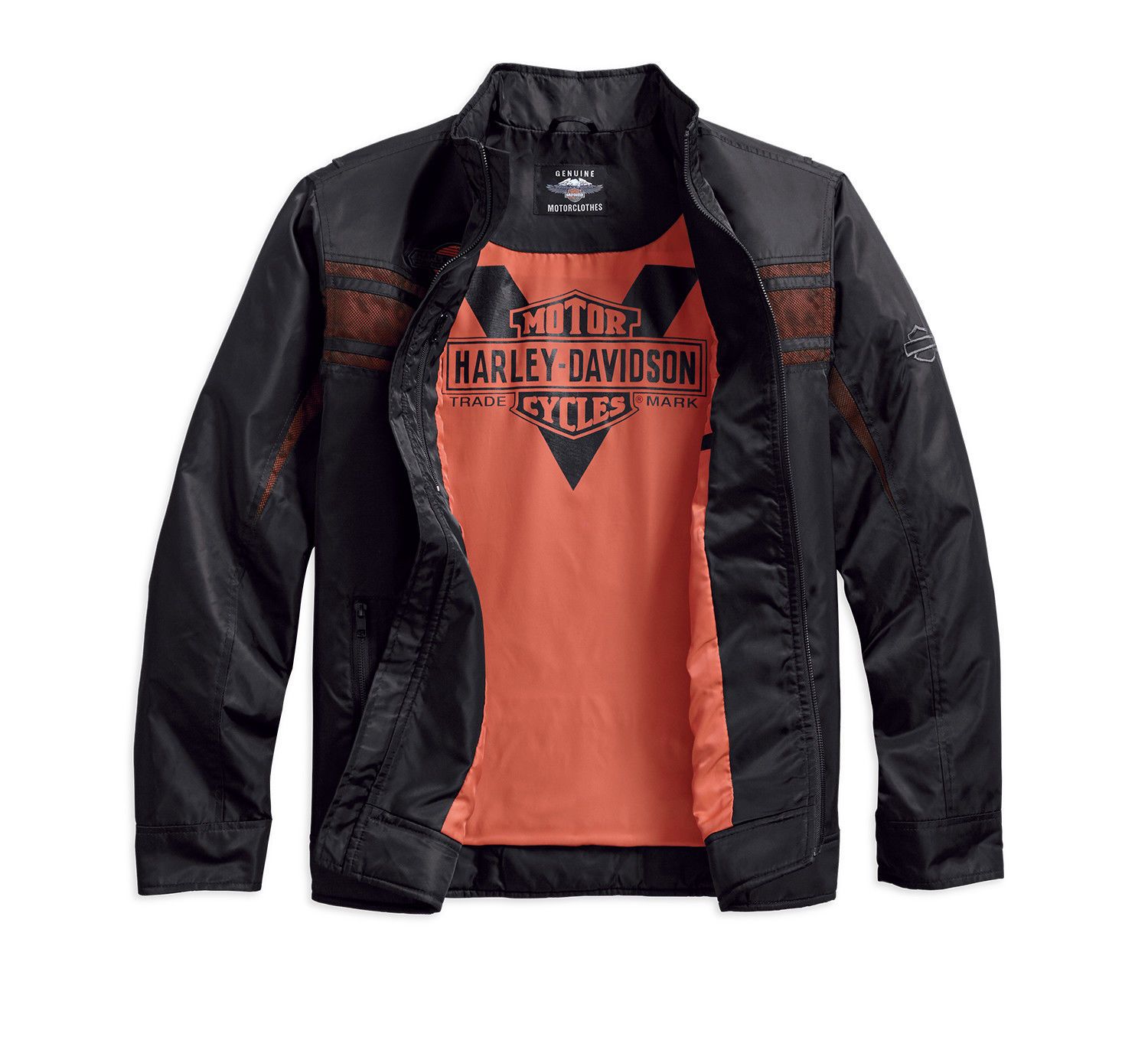 Harley-Davidson Men's Lightweight Mesh Accent Nylon Jacket, Black 97454-18VM